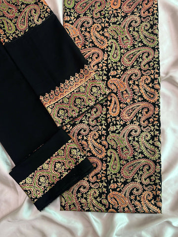 Black – Cotton Lawn Block Print Unstitched 2 Pc Set