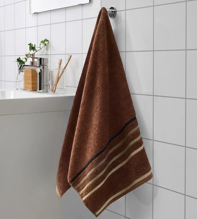 Cotton-Towel-With-Jacquard-Stripe-1898-Brown-Apricot-5564