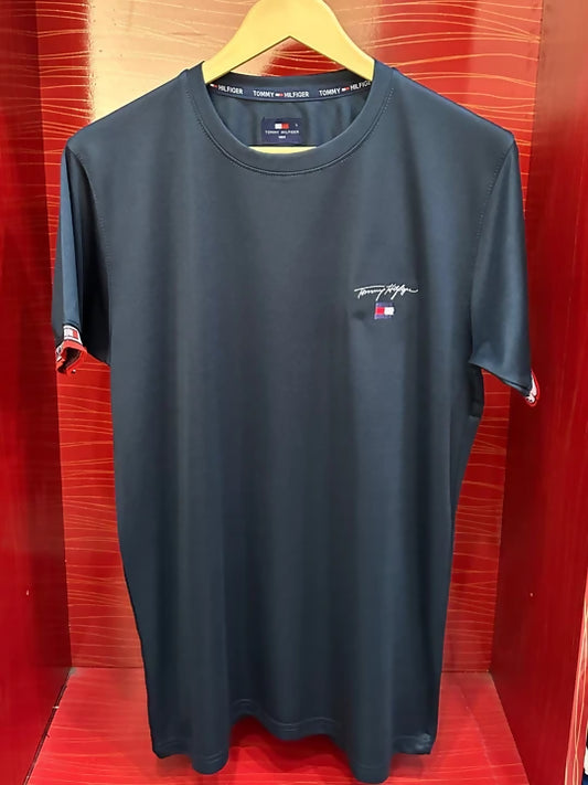 Blue Drifit Embroidered Tshirt