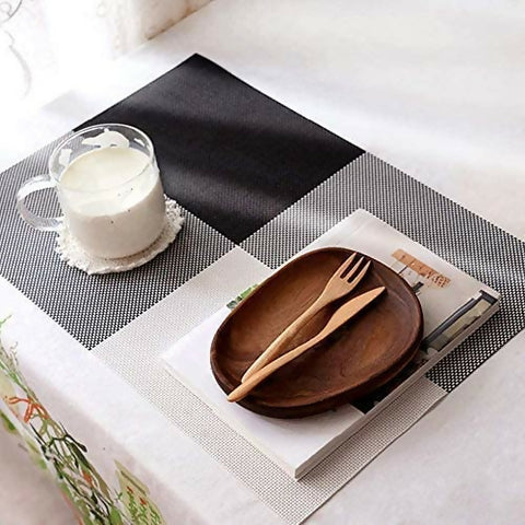 PVC-Table-Place-Mats-Black-Check-Apricot-1308