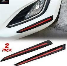 2Pcs Car Universal Front Rear Carbon Fiber Bumper Air Guard - ValueBox