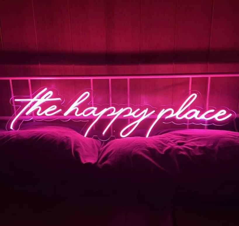 The happy place Neon sign - ValueBox