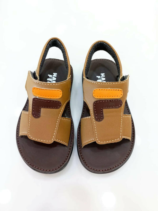 badgeSummer Baby Boy Sandals Solid Color Soft PU Leather Anti-slip Soled Infant Toddler Baby Sandals Breathable Cotton Baby Shoes