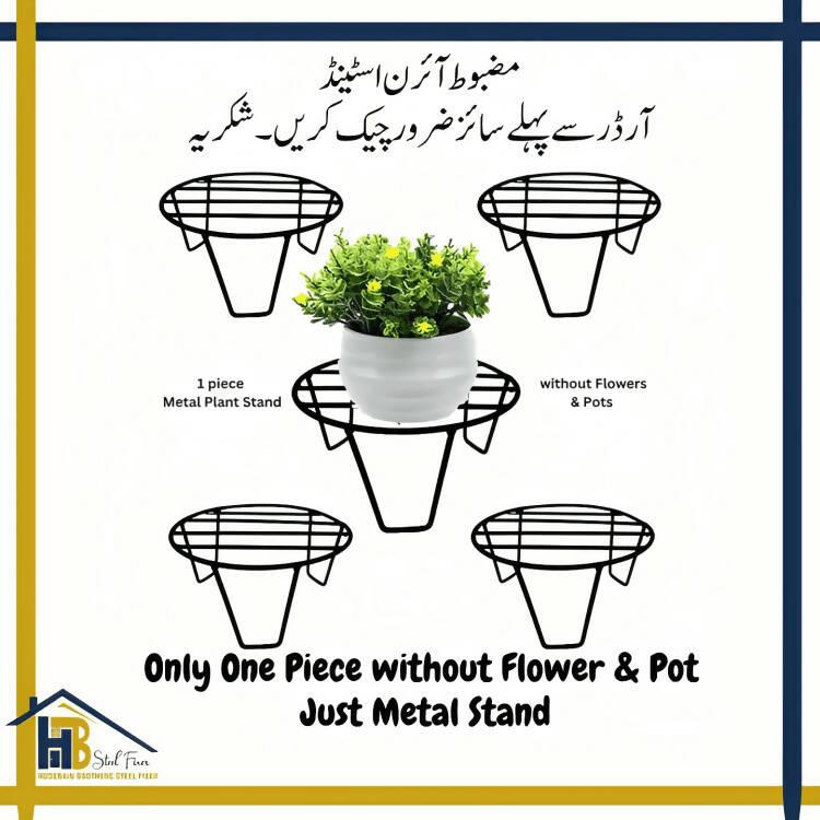 badgeHB One Piece Customize, Metal Plant Stand, Strong Iron Flower Pot Holder, Modern Heavy Duty Plant Support Rack for Indoor Outdoor Balcony Garden Patio Balcony - ValueBox