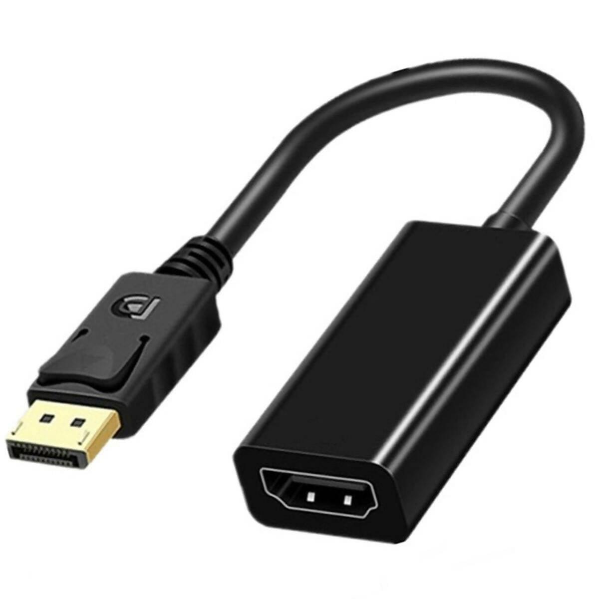 DP To HDMI Converter dp to hdmi female Display Port Male To HDMI cable Converter Adapter For PC - ValueBox