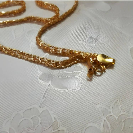 Indian Golden Chatae Chain in Long Lasting Polish Please Check the Video Before Placing Order