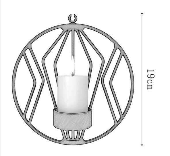 Wall Decor Round Iron Tealight Candle Holder - ValueBox