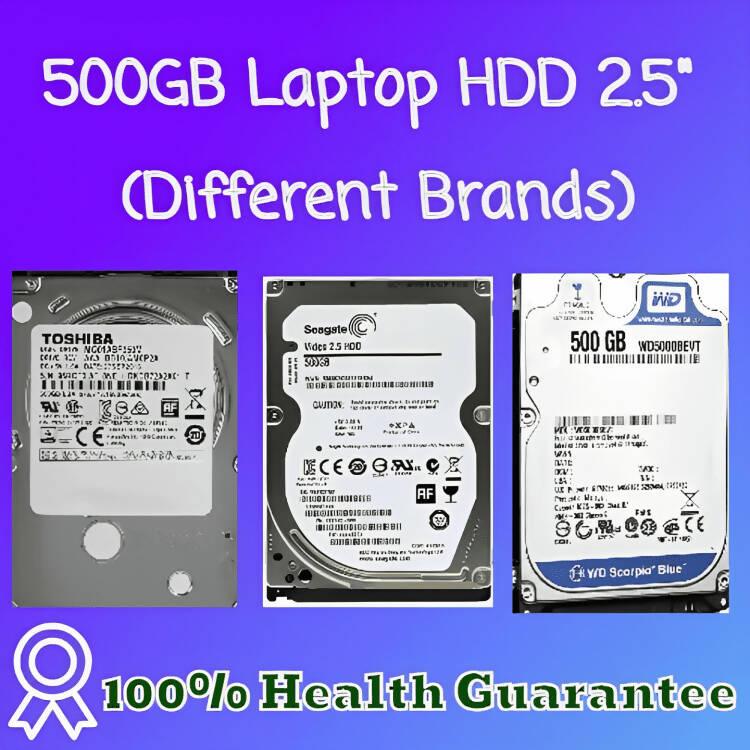 500GB Original Laptop Internal Hard Drive HDD 2.5" 100% Health - ValueBox