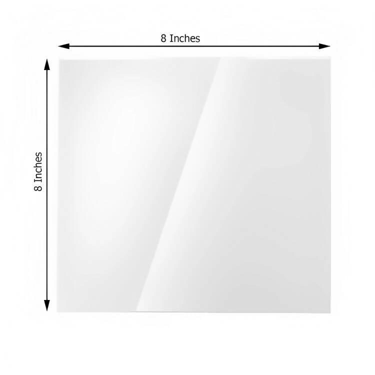 Acraylic Sheet 8 x 8 inches Transparent For Glass Painting & Art & Craft - ValueBox