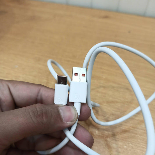 6A White USB Charging + Data Cable Type C