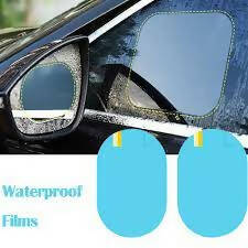 2Pc Anti Fog Film,Car Rearview Waterproof Mirror Protect Sticker
