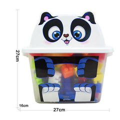 Mega Blocks Cute Panda - 90 Pcs Building Blocks Bucket Jar - Multicolor - ValueBox