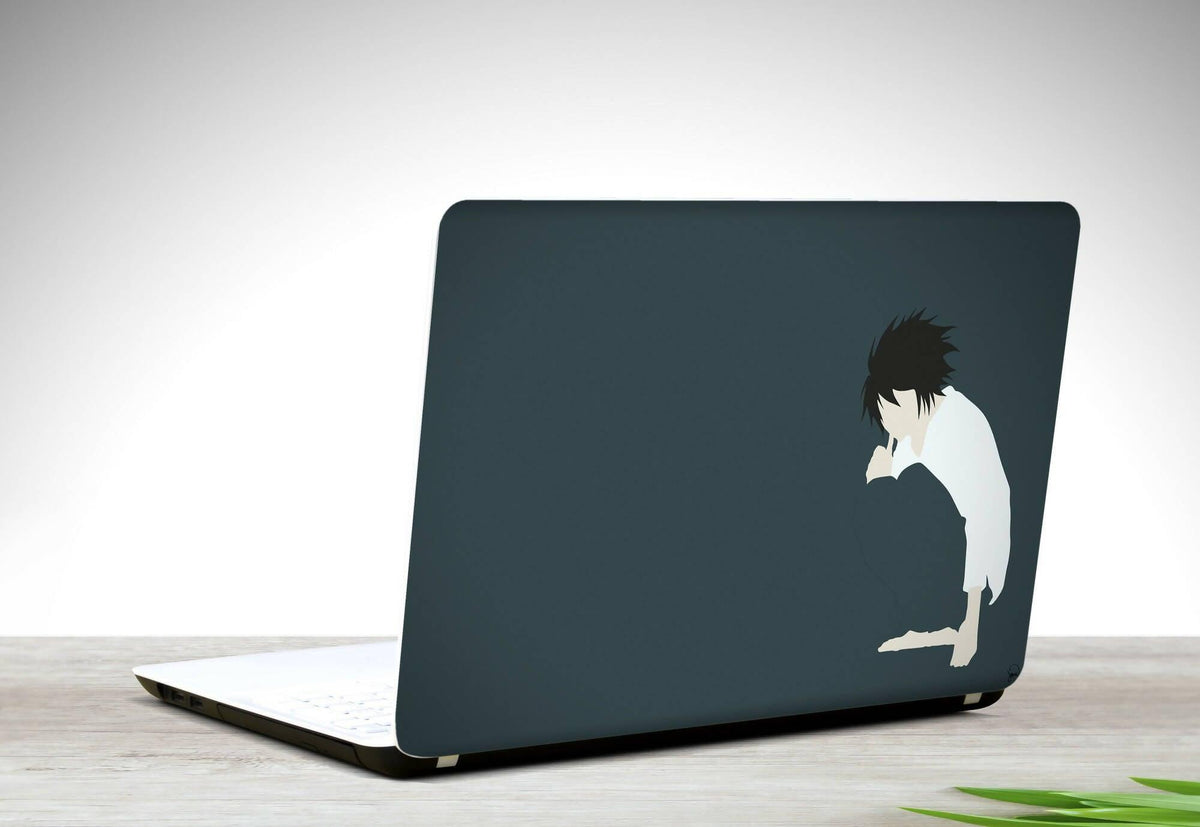 L Lawliet Death Note Anime Minimalist Laptop Back Skin - ValueBox