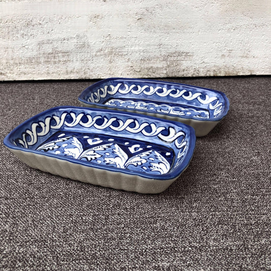 Blue Felicity Small Serving Dish - Set of 2 - Desgin 2