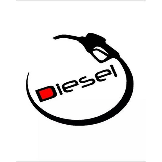 Diesel sticker PVC black for car tank door x 1