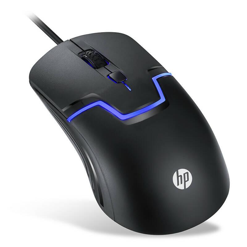 HP M100 USB Wired Gaming Optical Mouse with LED Backlight and Adjustable 1000 /1600 - ValueBox