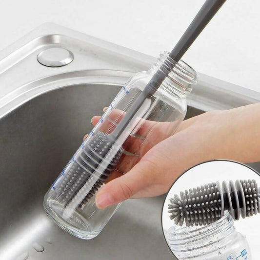 Silicone Bottle Cleaning Brush with Long Handle