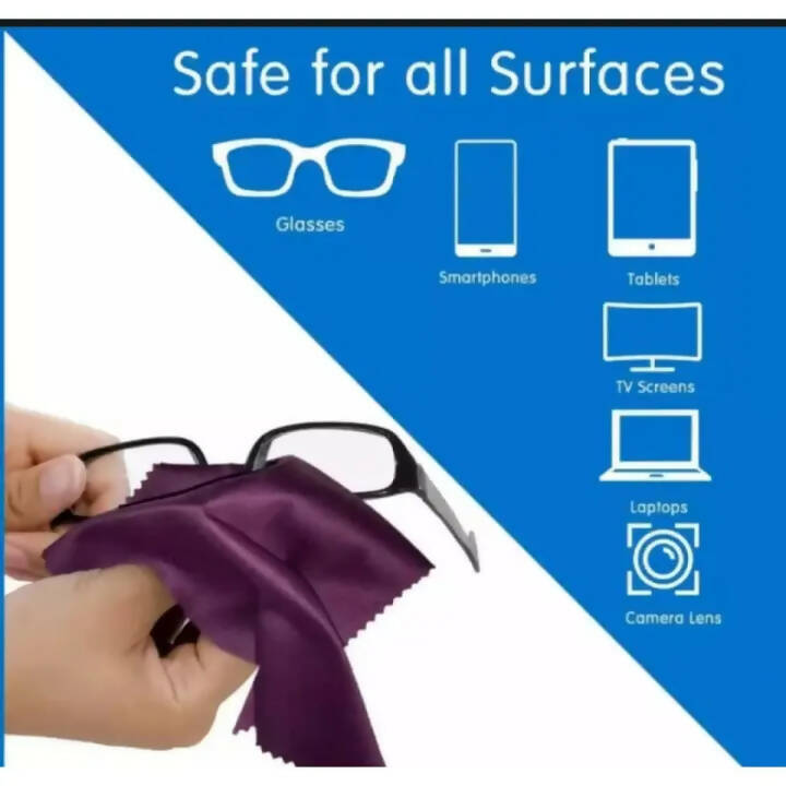 10 Pcs Cloth Microfiber Cleaning Cloth For Glasses Spectacle Lens Screen Camera Household Cleaning Tools Accessories 1bag