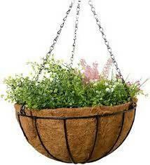 Hanging Basket metal frame size 12 coco linner for Garden (Outdoor) Indoor Decor - ValueBox