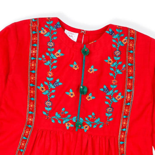 Red Summer Girl Kurti - ValueBox