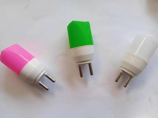 3 pieces SMD led Zero bulb, alternative to Zero watt bulb multicolor flower shape and two pin plug bulb, Night Bulb - Décor Lighting Light Bulbs