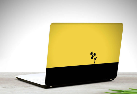 Nuke Flower Yellow Laptop Back Skin Vinyl Stickers - ValueBox