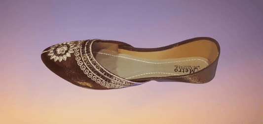 Women Bridal Fancy Khussa Brown - ValueBox