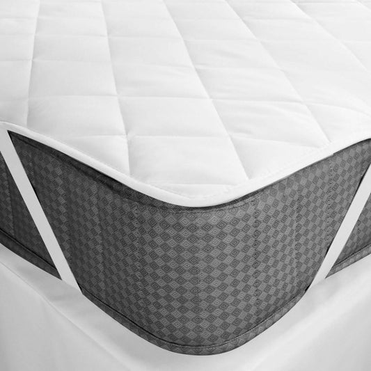 Nishat Decor Waterproof Quilted Mattress Protector With Elastic Strap