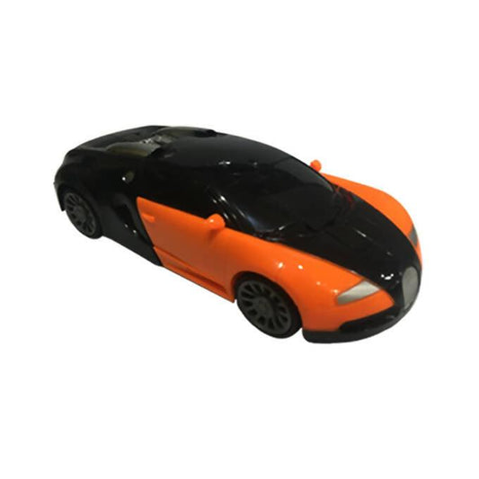 Transformer Bugatti Robot Car - Light & Music - Orange - ValueBox
