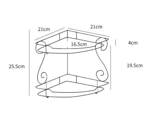 Makeup Holder Organizer Cosmetic Display Stand Wall Corner Triangle Storage Shelf