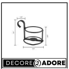 One Piece Customize, HB Black Wrought Iron Metal Votive Candle Holder, Modern Minimalist Decorative Centerpiece for Fireplace Mantel Coffee Tabletop Counter - ValueBox