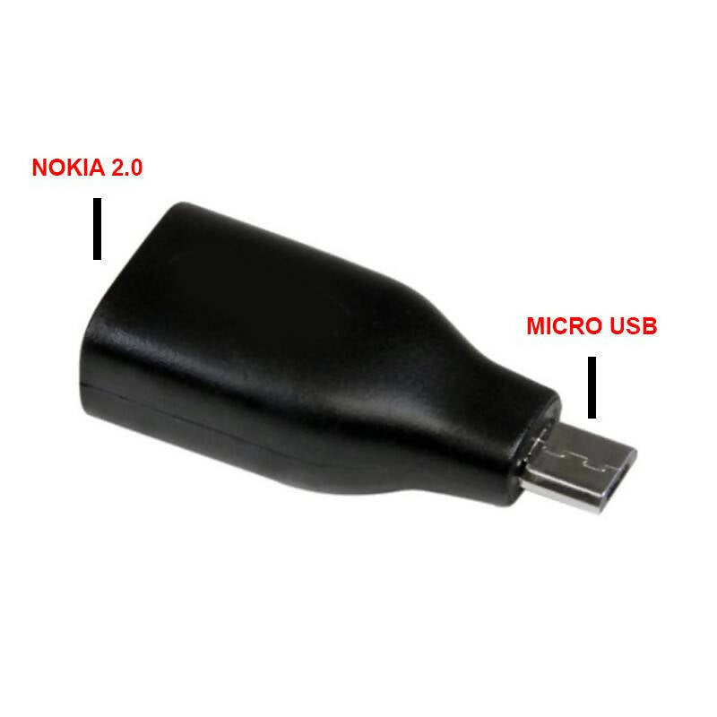 2.0mm Nokia Female to Micro USB Android Male Converter Power Charger Plug Jack Adapter