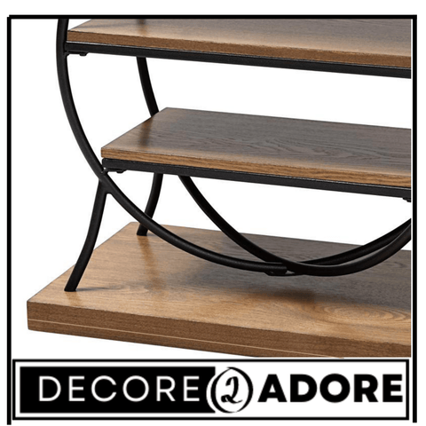 Decore To Adore Customize One Piece Wide Brown Wood 2-Shelf Console Table, Contemporary Farmhouse Decor With This Two-Shelf Wood - ValueBox