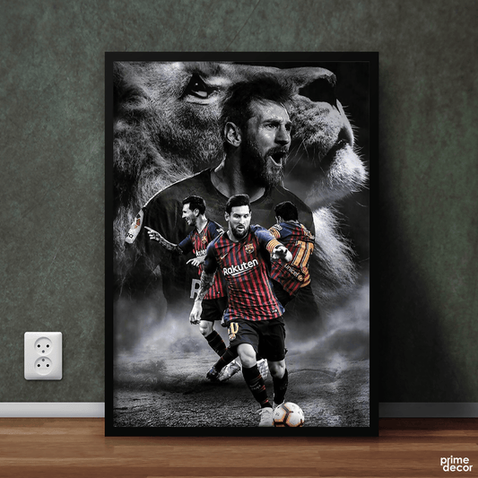 Black And White Messi | Sports Poster Wall Art