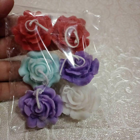 Pack of 6 Scented Mini Flower Candles : No doubt So Beautiful