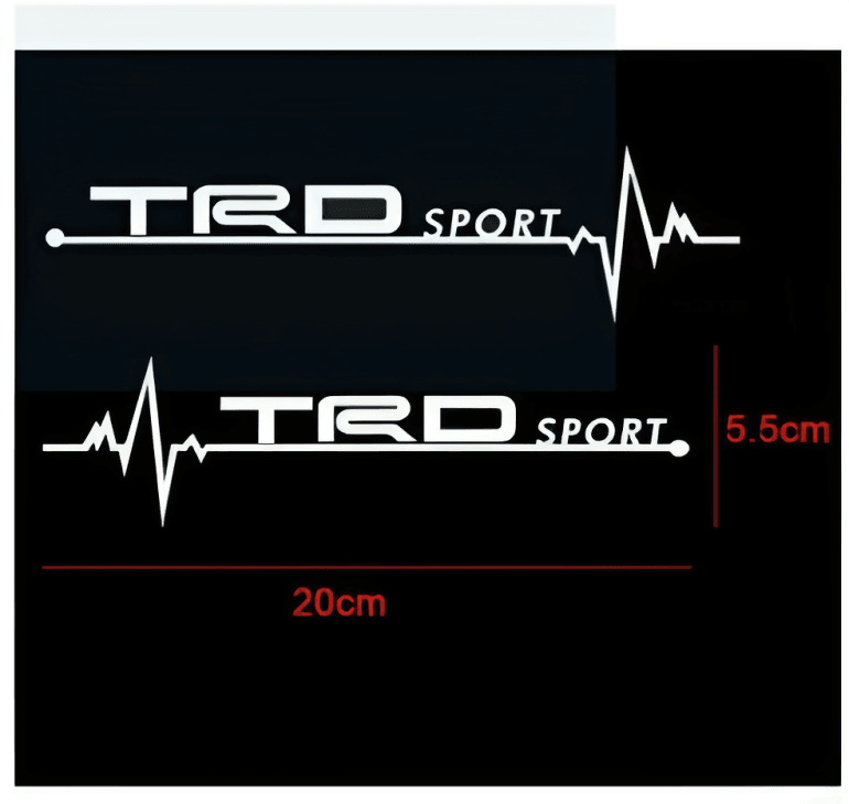 2pcs Car styling TRD Sport Decal car windows sticker accessories - ValueBox