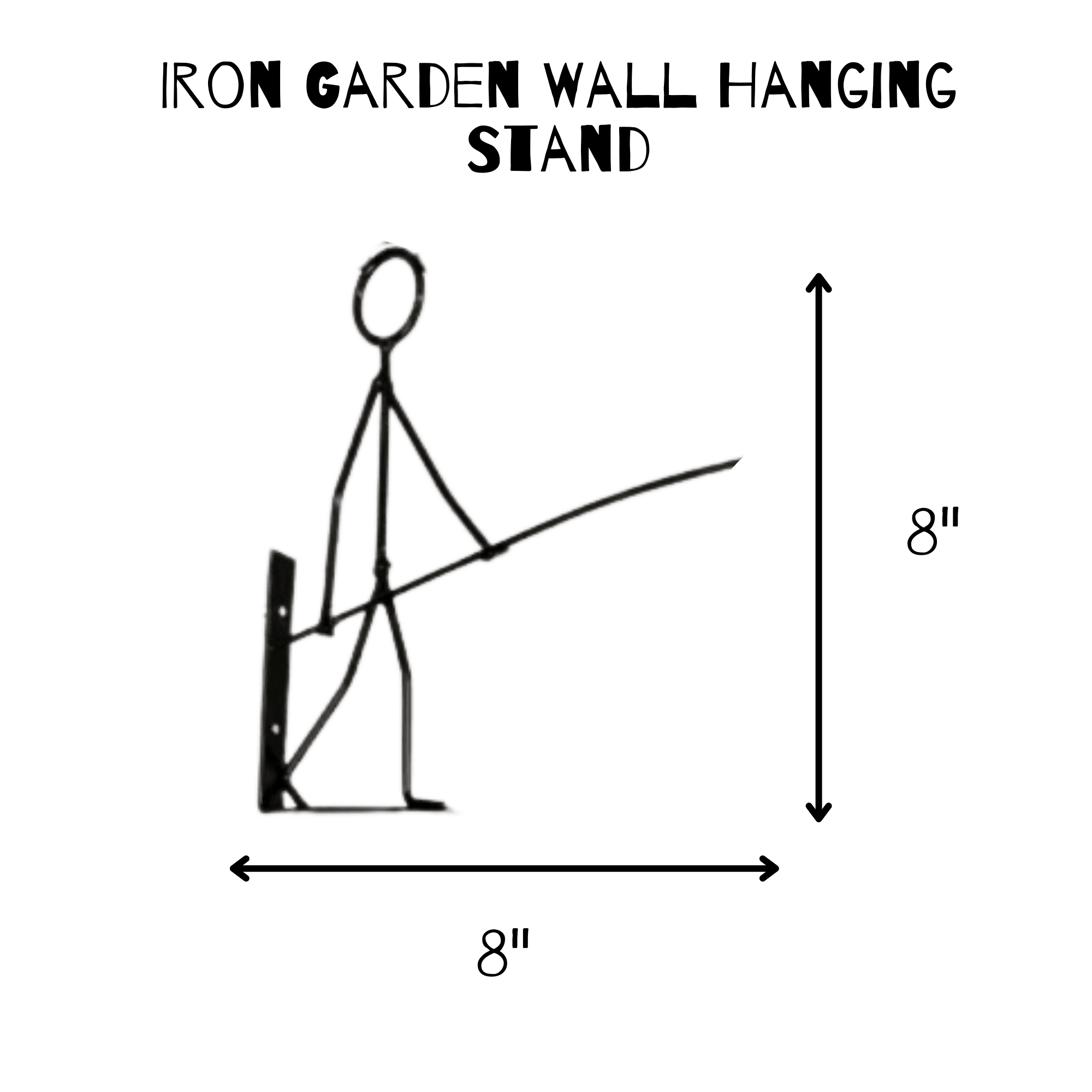 Iron Garden Wall Hanging Stand – Flower Plant Pot Bracket Hook Shelf Stand Holder - ValueBox