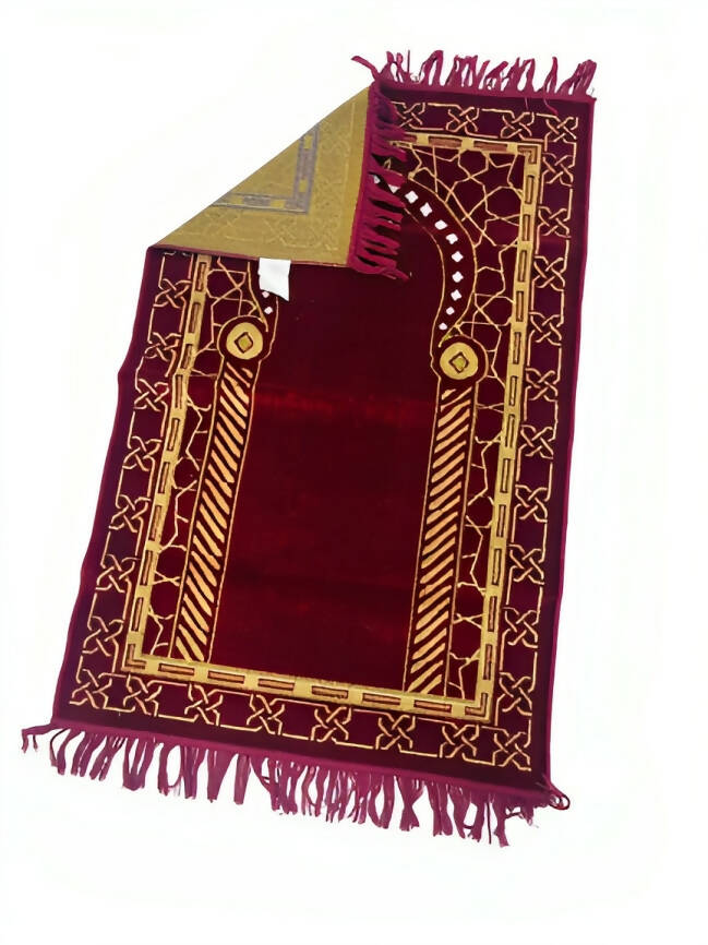 Traditional Turkish Style Prayer Rug | Jai Namaz | Janamaz Prayer Mat