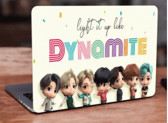 Light It Up Like Dynamitee, Dynamitee, Bts Laptop Skin Vinyl Sticker Decal, 12 13 13.3 14 15 15.4 15.6 Inch Laptop Skin Sticker Cover Art Decal Protector Fits All Laptops - ValueBox