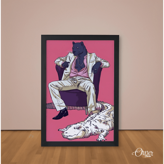 A Suited Panther | Fashion Poster Wall Art - ValueBox