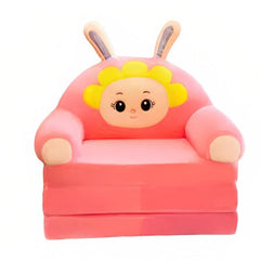 3 Layered Character Sofa+Bed-Animation Foldable Children Sofa Pink