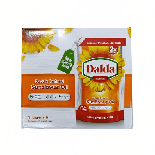 Dalda Sunflower Oil Stnd-Up Pouch 1 lt (Pack of 5)