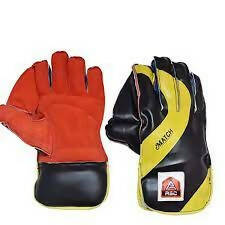 Sports Cricket Gloves Keepers wicket gloves Wicket Keepers Gloves Mens Large New keeping leather Random color