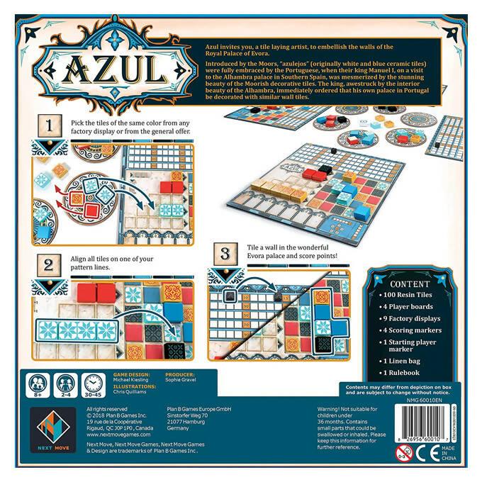 Azul Board Game | Strategy Board Game | Mosaic Tile Placement Game | Family Board Game for Adults and Kids - ValueBox