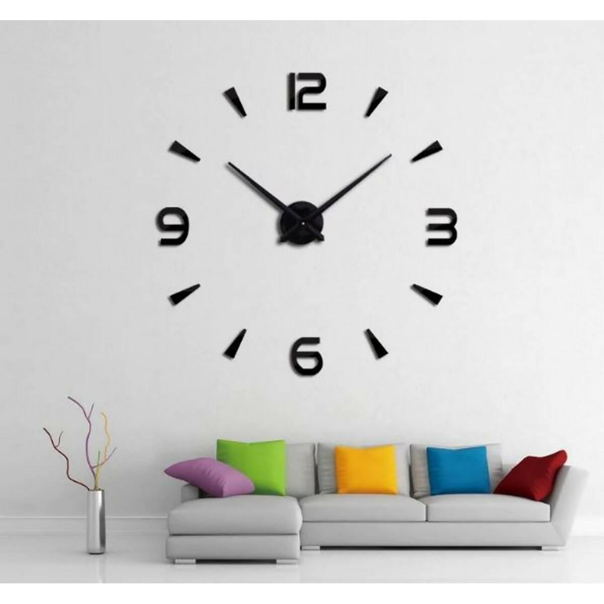 Wooden Large DIY Wall Clock Modern Design 3D Wall Clock - Home Decor - Living Room Wall Clock