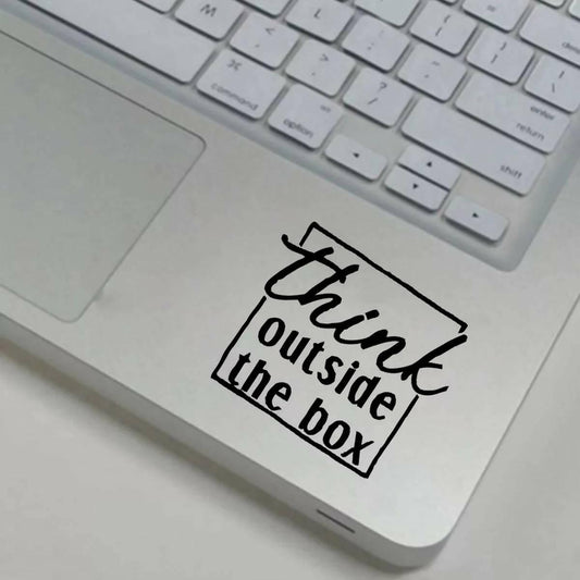 Think Outside the Box Motivational Laptop Sticker for Girls and Boys Decal New Design, Laptop Accessories, Laptop Decoration, Car Stickers, Wall Stickers High Quality Vinyl Stickers by Sticker Studio