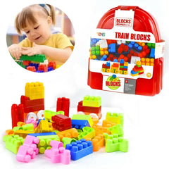 Train Blocks Backpack Series for Kids - 66 Pieces - Trains Blocks Backpack - ValueBox
