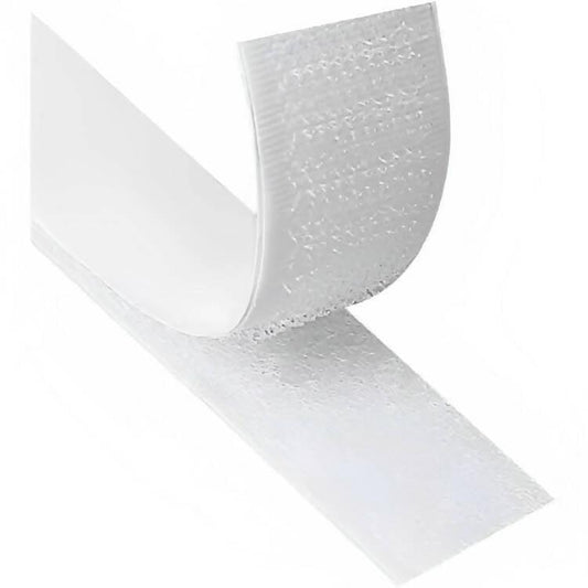 VELCRO Brand White Tape Roll with Adhesive | Cut Strips to Length | Sticky White Hook and Loop Fasteners | Perfect for Home, Office or Classroom