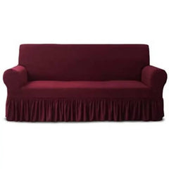 Turkish Style Sofa cover - Frill sofa cover 1 seater , 2 seater , 3 seater , 5 seater , 6 seater , 7 seater - jersey fabric , Dust Resistant fabric , Washable ( standard size )