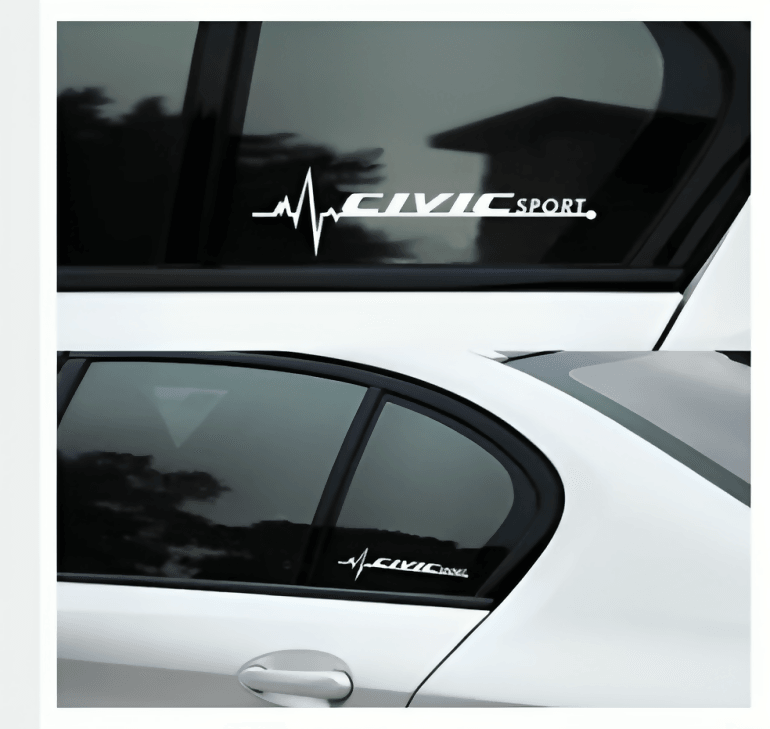 2PCS Car Styling For Side Window Reflective Stickers Auto Sport Vinyl Decoration Decal Car Accessories - ValueBox